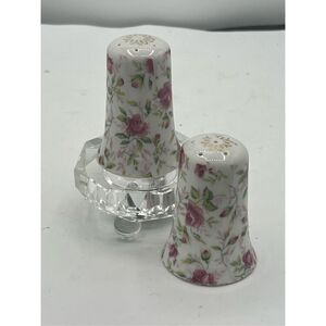 Lefton Salt and Pepper Shakers Rose Chintz 665R Vintage 1944-1955 Collectible
